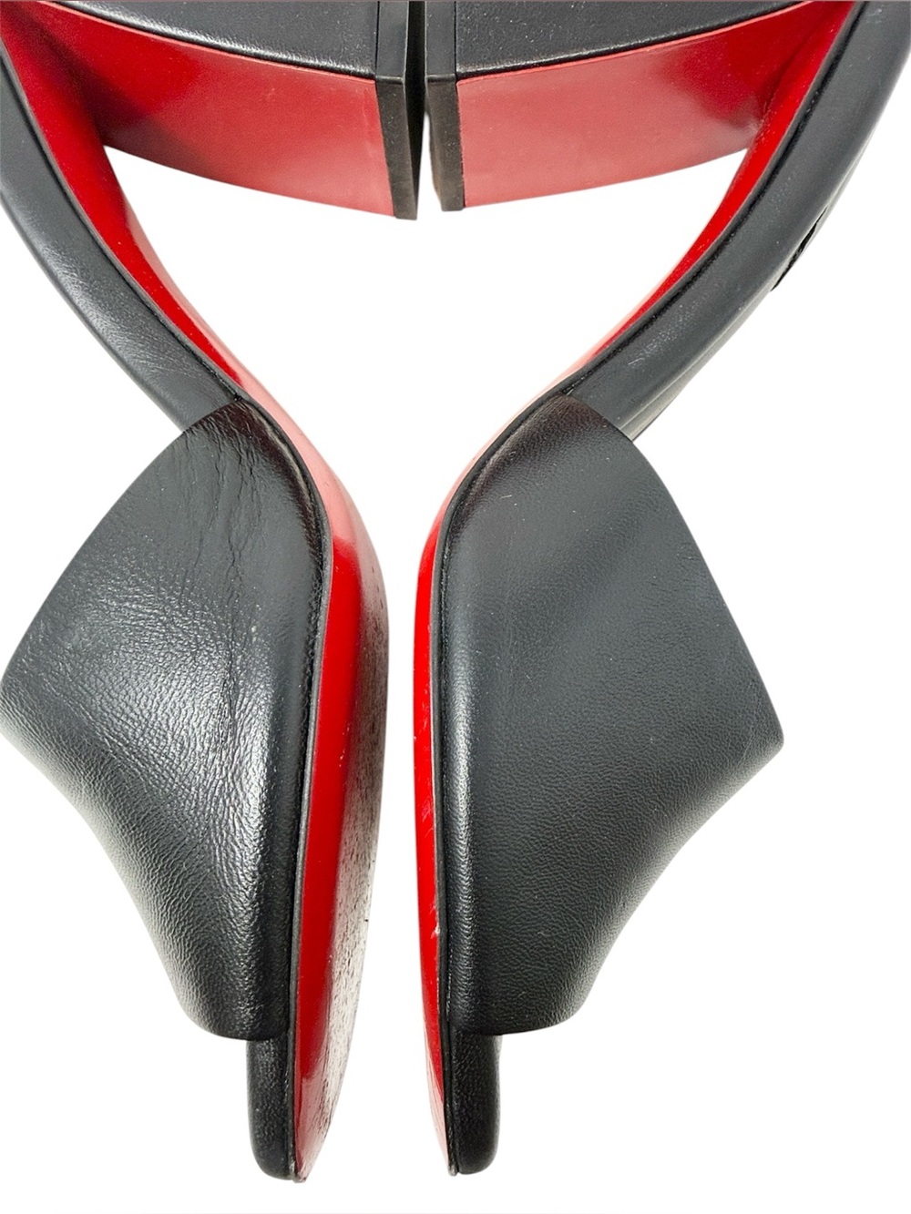 Christian Louboutin Jane 85M Black Leather Mules Sandals Size 40.5 - Picture 7 of 9